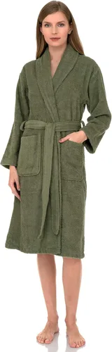 Vista 3 de TowelSelections Bata de baño para mujer, bata de baño lujosamente suave, bata de baño de tela de rizo de algodón para mujer