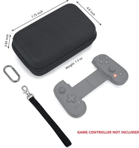 Vista 6 de XORDING Funda de transporte compatible con Backbone One, carcasa rígida de nailon, funda protectora grande, con una pulsera, llavero y bolsillo