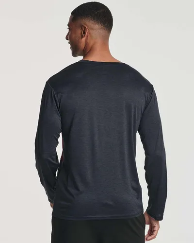 Vista 3 de Real Essentials Paquete de 4 unidades camiseta de manga larga para hombre Dry Fit, disipa la humedad, protección solar FPU 50+ contra rayos