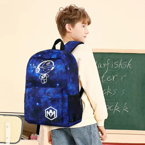 Vista 4 de Bluboon Mochila escolar para niños y adolescentes, mochila de viaje para niños, bolsa de almuerzo para niños, estuche para lápices