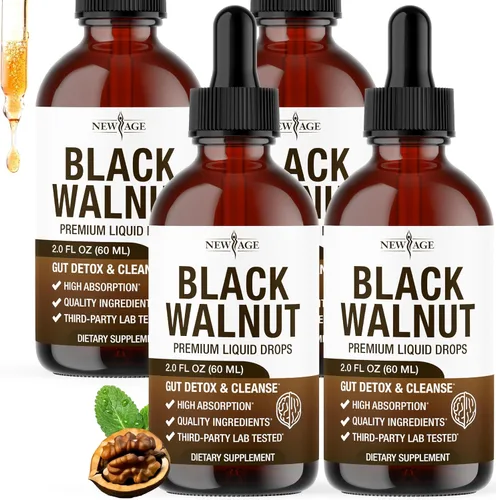 Vista 8 de NEW AGE Gotas líquidas de nuez negra, extracto de nuez negra, limpia, vegano, sin OMG, sin gluten y sin alcohol, 2 onzas