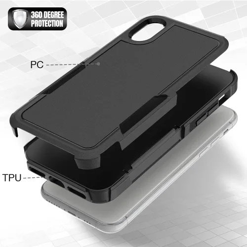 Vista 113 de Jeylly Funda para iPhone SE/Funda para iPhone 5S, Exterior de Plástico Duro que Absorbe Golpes + Interior de Silicona de Goma Defensor contra