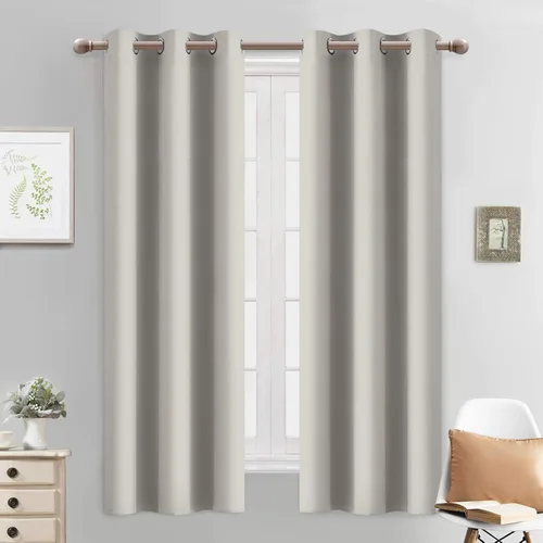 Vista 68 de Yakamok Cortinas opacas para dormitorio, aislamiento térmico, cortinas de oscurecimiento de habitación para sala de estar, juego de 2 paneles