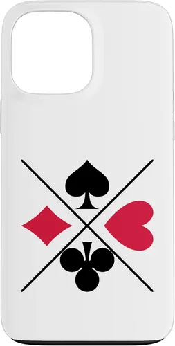 Vista 23 de Funda para iPhone 16 Poker Card Game Symbols Spades Check Cross Heart Games Cards Case