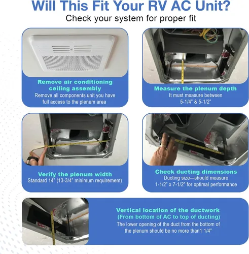 Vista 6 de RV Airflow Compatible with Dometic Brisk II, Blizzard RV AC Upgrade Kit