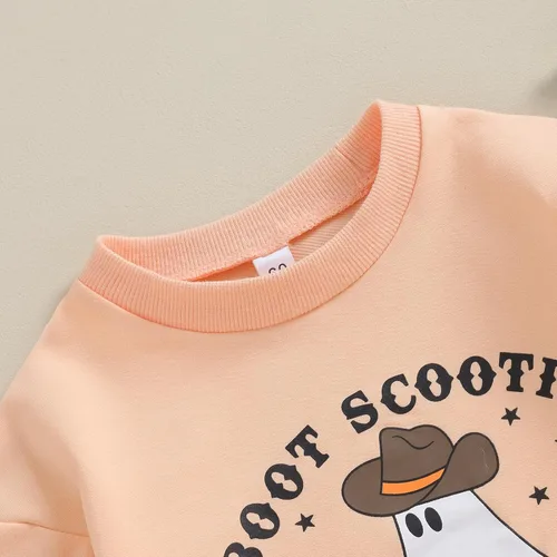 Vista 79 de Adobabirl Traje de Halloween para bebé, sudadera de fantasma, calabaza, mameluco, suéter de gran tamaño, lindo para otoño e invierno