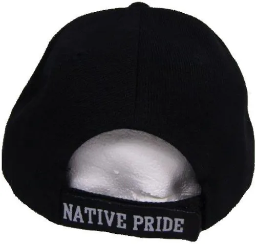 Vista 2 de mws Native American Eagle Indian Native Pride Shadow Gorra de bola negra bordada 3D