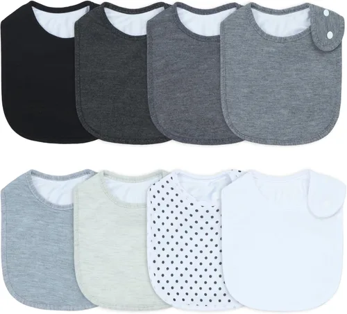 Vista 13 de Baberos impermeables Benoxine para bebés, niños y niñas, baberos tipo bandana suaves y absorbentes para recién nacidos de 0 a 12 meses