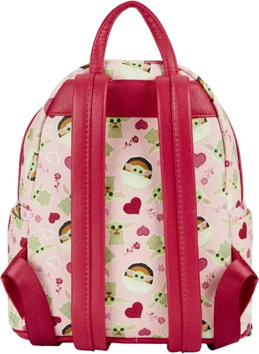 Vista 4 de Loungefly Star Wars Baby Yoda - Bolso de hombro con doble correa para mujer Multi Bolsillo