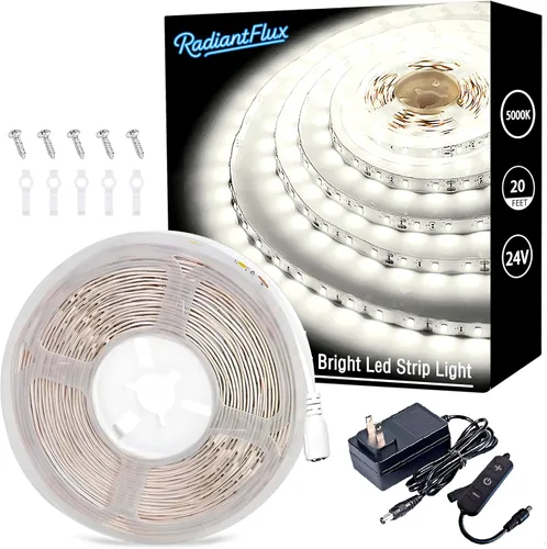 Vista 44 de Tiras de luces LED pequeñas de 10 pies cálidas, tira de luces LED regulables, 180 LEDs, luces de cinta LED tipo cuerda súper brillantes para sala