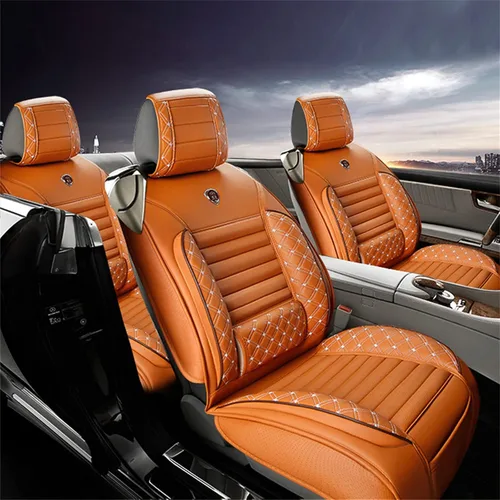 Vista 6 de Aoyade Fundas de asiento de coche para BMW Serie 1, 2, 3, 4, 5, 6, 7, para todo tipo de clima, suaves, transpirables, impermeables, juego completo
