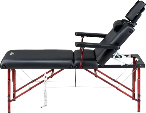 Vista 6 de Master Massage Montclair - Mesa de masaje profesional de 31 pulgadas con capa de espuma viscoelástica, color negro (Salon Therma Top)