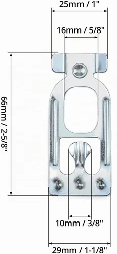 Vista 6 de QWORK Clip de seguridad para palets de lágrima, 100 piezas universal para palets de vigas de seguridad, conector de viga cruzada