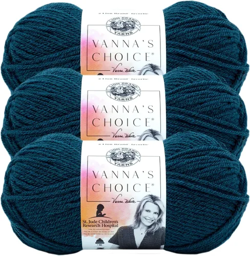 Vista 33 de Lion Brand Yarn (1 madeja) Hilo Vanna's Choice, mármol gris