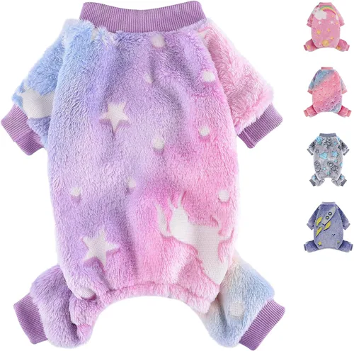 Vista 10 de Pijama de forro polar para perro macho, pijamas de otoño e invierno, ropa linda para cachorros extra pequeños, jumpsuit de suéter para perro de 4