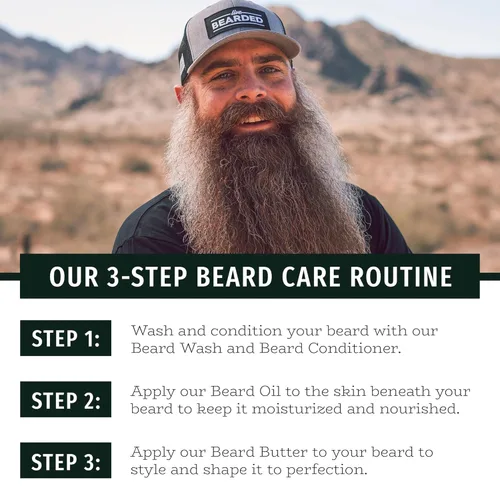 Vista 5 de Live Bearded Acondicionador para barba, 8 onzas líquidas, fortalece y suaviza el vello facial, fabricado en los Estados Unidos, ingredientes