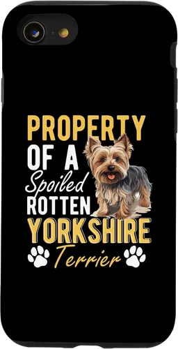 Vista 18 de iPhone 16 Dog Yorkie - Property of a spoiled rotten Yorkshire Terrier Case