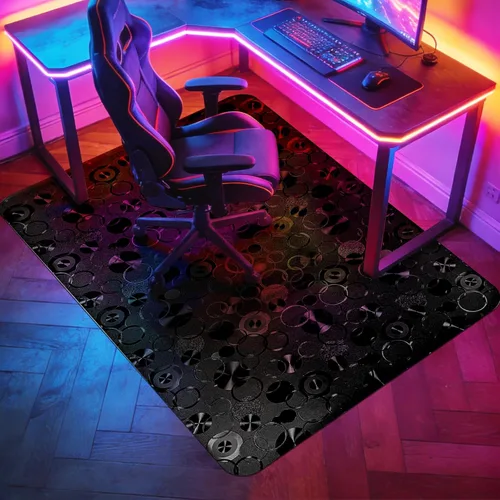 Vista 11 de Vicwe Tapete para silla de oficina para suelo de madera, 30 x 48 pulgadas, totalmente transparente, protector de silla de piso duro, fácil