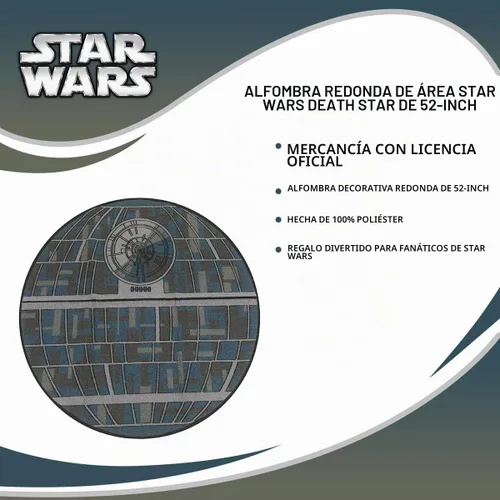 Vista 6 de Ukonic Star Wars Galactic Empire Death Star - Alfombra redonda de 52 pulgadas