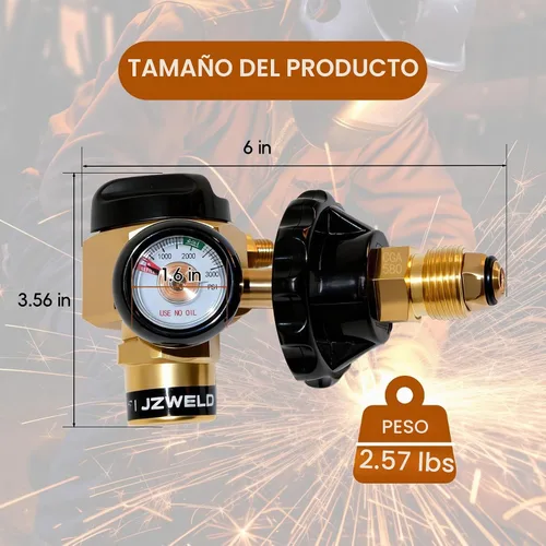 Vista 2 de Regulador de purga de nitrógeno VN-500, válvula de control de purga de nitrógeno de alta precisión con presión de prueba de 500 PSI, control