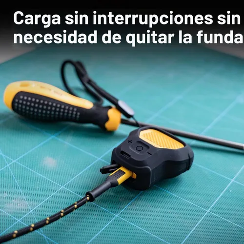 Vista 8 de CYBERGUYS Funda de Silicona para Altavoz Bluetooth Portátil DEWALT, Cubierta Protectora Duradera a Prueba de Golpes Antideslizante para Mini Altavoz
