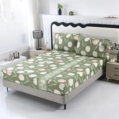 Vista 21 de SDIII Sábana bajera ajustable azul floral individual con 2 fundas de almohada, no incluye sábana encimera, microfibra suave azul vintage, sábanas