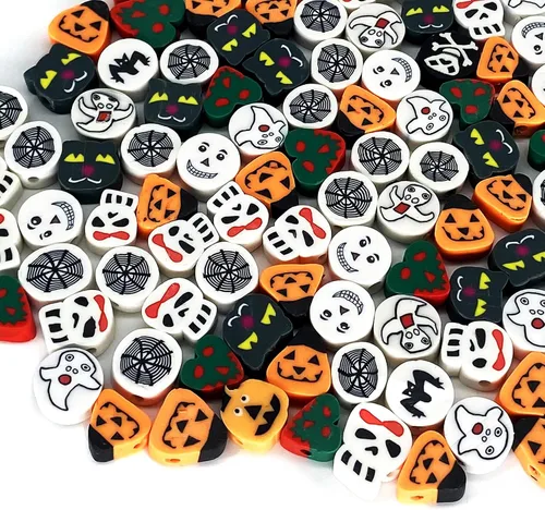 Vista 41 de 100 piezas de cuentas de arcilla polimérica Heishi espaciadoras mixtas, suministros para hacer pulseras, pendientes, collares de bricolaje, Bandera