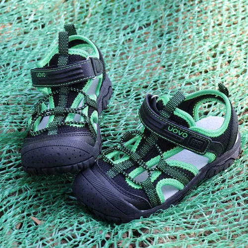 Vista 5 de Uovo - Sandalias deportivas para niños pequeños, con puntera cerrada, sandalias deportivas para senderismo al aire libre