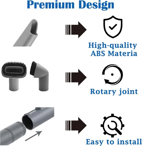 Vista 4 de Paquete de 3 herramientas para hendiduras, cepillo de polvo y accesorios para tapicería compatibles con Shark Navigator Lift-Away aspiradoras