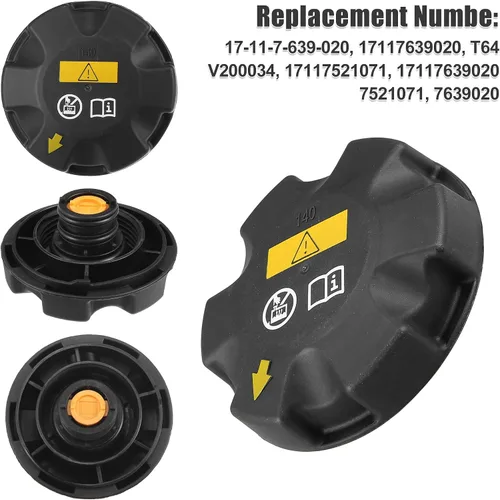 Vista 5 de ACROPIX Tapa de depósito de depósito de desbordamiento líquido para radiador de refrigerante de motor BMW E82 para E84, paquete de 1 unidad