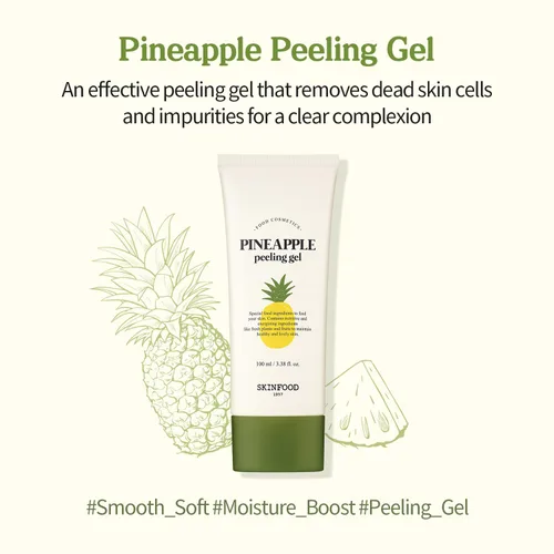 Vista 3 de SKINFOOD - Gel exfoliante facial profundo AHA, 3.38 onzas líquidas, elimina el sebo, la piel clara y sin manchas, removedor de piel muerta