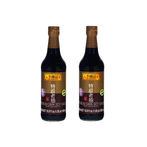 Vista 10 de Lee Kum Kee Salsa de Soja Oscura Premium (16.9 oz - 1 Paquete), Salsa de Soja Naturalmente Fermentada con Cuerpo, Frijoles de Soja Sin OGM, Vegana