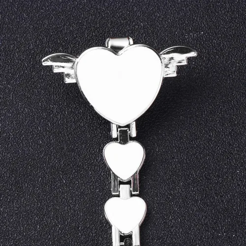 Vista 5 de Reloj colgante de enfermera, reloj colgante creativo de moda, diseño de corazón, decoración de cuarzo, reloj de bolsillo