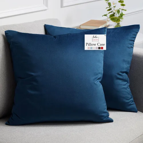 Vista 22 de lalaLOOM Fundas de almohada de terciopelo, juego de 2 almohadas cuadradas decorativas para el hogar, fundas suaves de acento, fundas de almohada