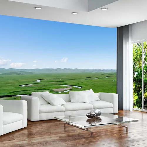 Vista 11 de Papel tapiz de geometría dorada 3D para dormitorio, murales de pared extra grandes, mural de sofás de sala de estar, 108 x 75 pulgadas