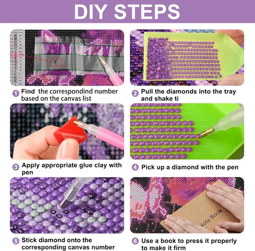 Vista 7 de SENQAO Kits de arte de diamantes de dragón para adultos – Kits de arte de diamantes 5D para bricolaje, pinturas de puntos de diamante con diamantes