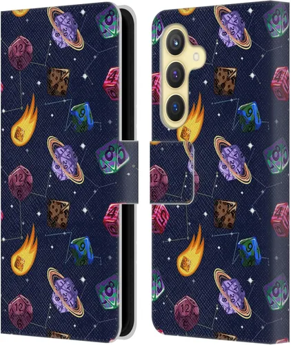 Vista 224 de Head Case Designs Officially Licensed Carla Morrow Colorful Space Dice Patterns Leather Wallet Case Compatible with Samsung Galaxy A07 4G