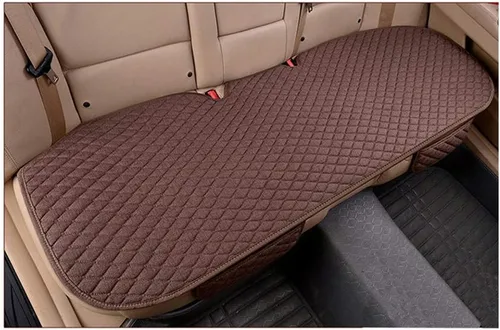 Vista 16 de Funda de cojín para asiento de automóvil con bolsillo pequeño, ajuste universal, tela acolchada, alfombrilla transpirable para conducción, 2