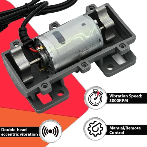 Vista 3 de Motor DC de 12V 3800rpm Motor de Vibración Fuerte Mini Motor Rotativo de Velocidad Vibrante Industrial para Cama de Masaje Eléctrica Silla