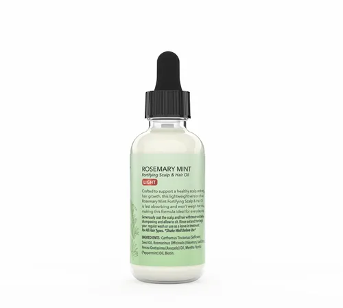 Vista 2 de Olivia Care Aceite de romero para el crecimiento del cabello, romero y menta con biotina, cuero cabelludo fortificante y tratamiento capilar