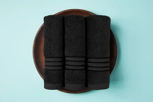 Vista 6 de Set de toallas Premium 700 GSM, 8 piezas; 2 toallas de baño, 2 toallas de mano y 4 paños, algodón, lavable a máquina, calidad de hotel, supersuave