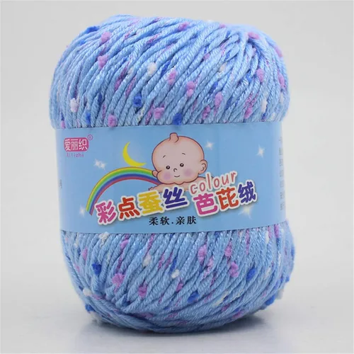 Vista 4 de Paquete de 6 hilos de ganchillo de algodón colorido para tejer suéter súper suave para mantas de bebé y ropa, sombrero, bufanda, 10.58 oz