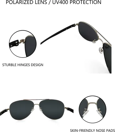 Vista 4 de Colorplus - Gafas de sol polarizadas para adultos, unisex, retro, redondas, con lentes de espejo