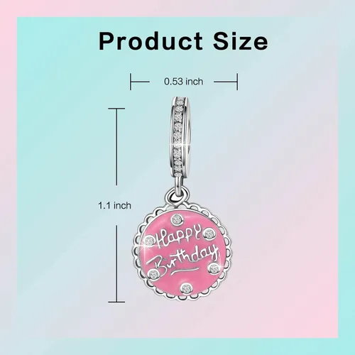 Vista 7 de LUXILLA Abalorio de plata de ley 925 para madre, hija, abuela, para familia, amor, madre, hija, abuela, para pulseras, collares, dijes, joyas