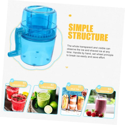 Vista 8 de DOITOOL Trituradora de hielo de mano Pequeña máquina de helado instantáneo Máquina de hielo Máquina de hielo Crashers Máquina de hielo Máquina