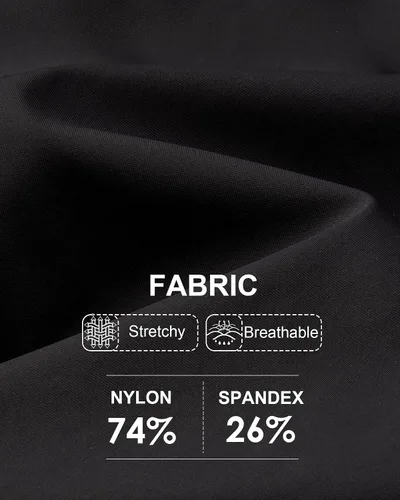 Vista 3 de Alimens & Gentle Pantalones de vestir elásticos para hombre, pantalones de golf sin planchado, cintura ampliable, parte delantera plana, pantalones