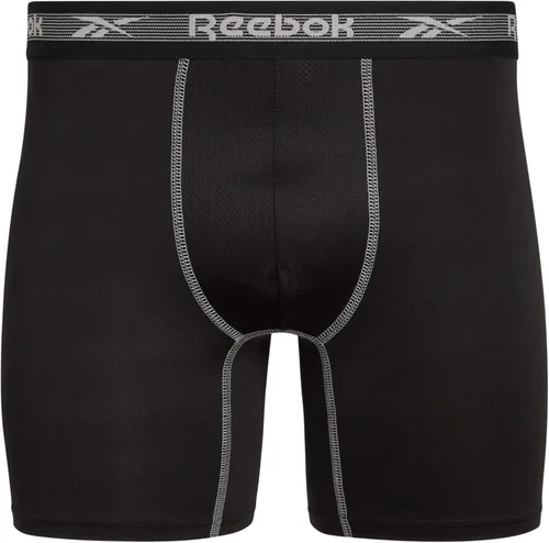 Vista 4 de Reebok Ropa interior activa para hombre - Calzoncillos bóxer de alto rendimiento (paquete de 4)