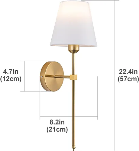Vista 5 de Juego de 2 apliques de pared, apliques de pared regulables con control remoto, lámpara de pared interior sin cableado para dormitorio, lámpara