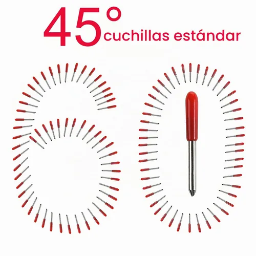 Vista 3 de 80 cuchillas de repuesto para máquinas de corte Cricut Explore Air2/Air 3/Maker/Maker 3/Expression -10 cuchillas de punta fina de 30°, 60 hojas