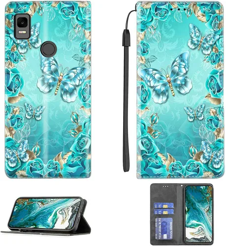 Vista 260 de jioeuinly ATT Motivate 2 - Funda compatible con ATT Motivate 2, funda con soporte abatible y cierre magnético DJS